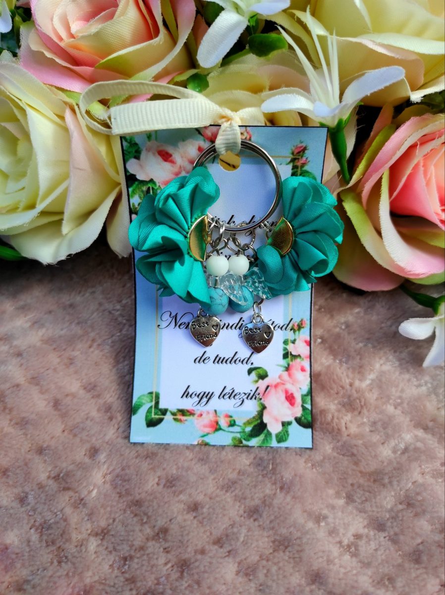 Barátság kulcstartó türkiz